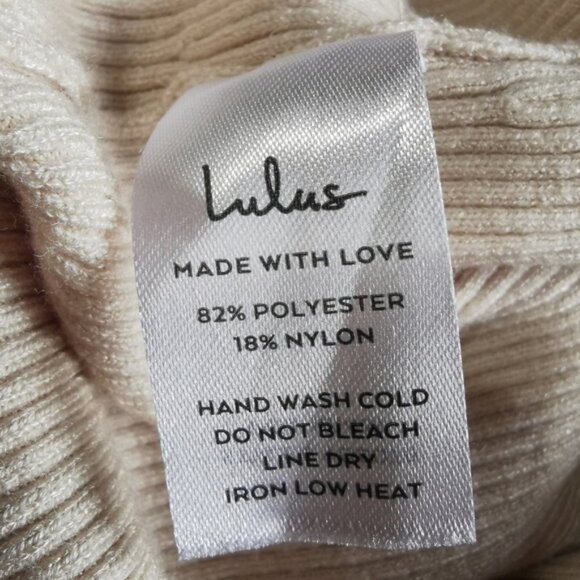 Lulus Fabulous Favourite Ribbed Cutout Sleeveless Midi Sweater Dress - Sz S - Picture 9 of 10